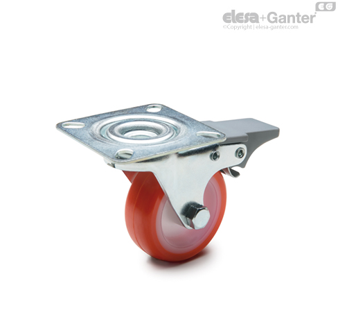 serf casterです。 RE.C6-SBF Castors for general use Turning plate bracket, with brake